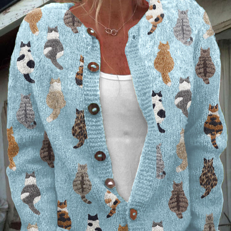 Charlotte™ | Cardigan con Stampa di Gatti Confortevole