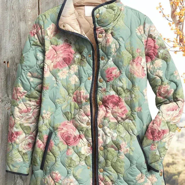 Cristiana | Giacca Trapuntata Maxi Rose Salvia