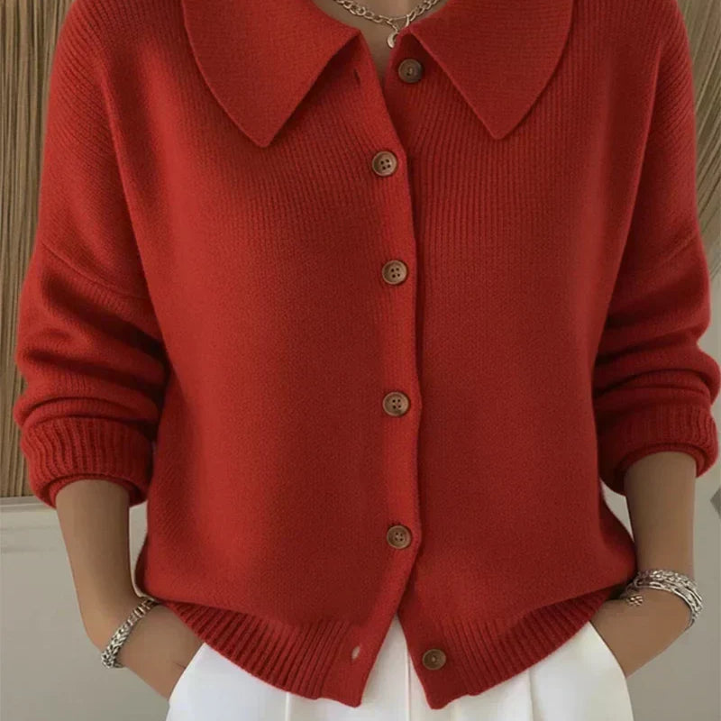 Vega | Giacca in Maglia con Collo Camicia