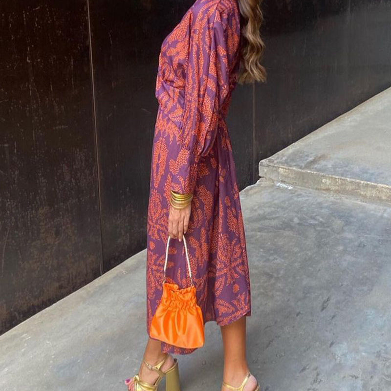 Gabriella | Abito Midi Verde con Stampa Paisley