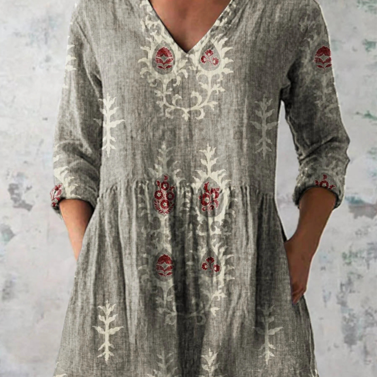 Elise | Blouse Longue à Col en V