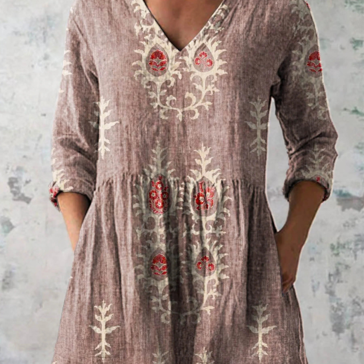 Elise | Blouse Longue à Col en V