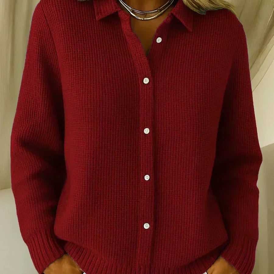 Carmela | Giacca in Maglia Testurizzata con Bottoni
