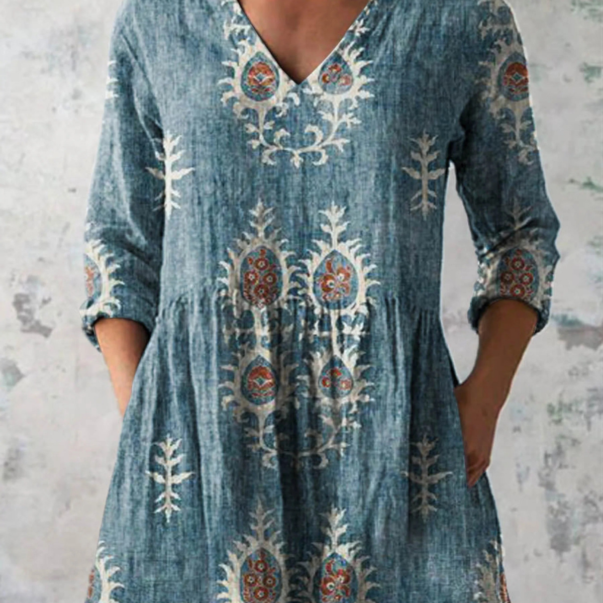 Elise | Blouse Longue à Col en V