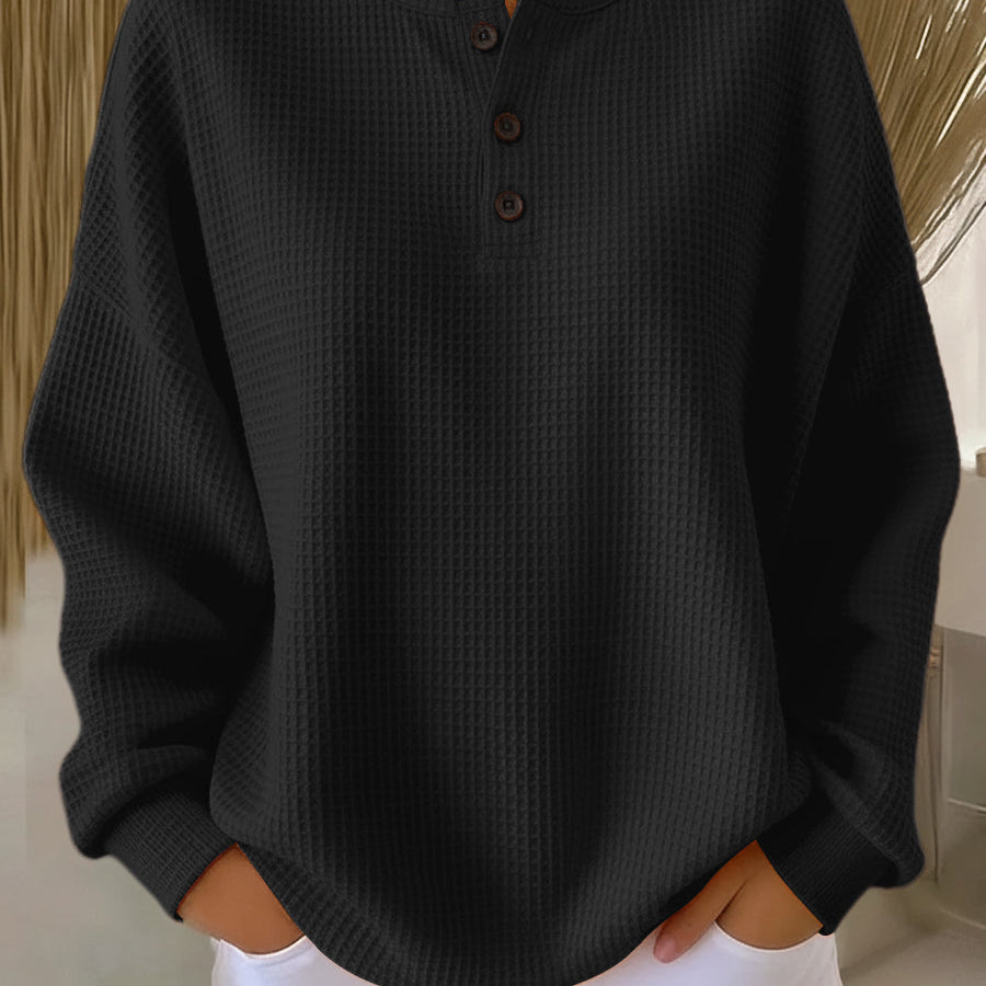 Milagros | Felpa Henley Goffrata