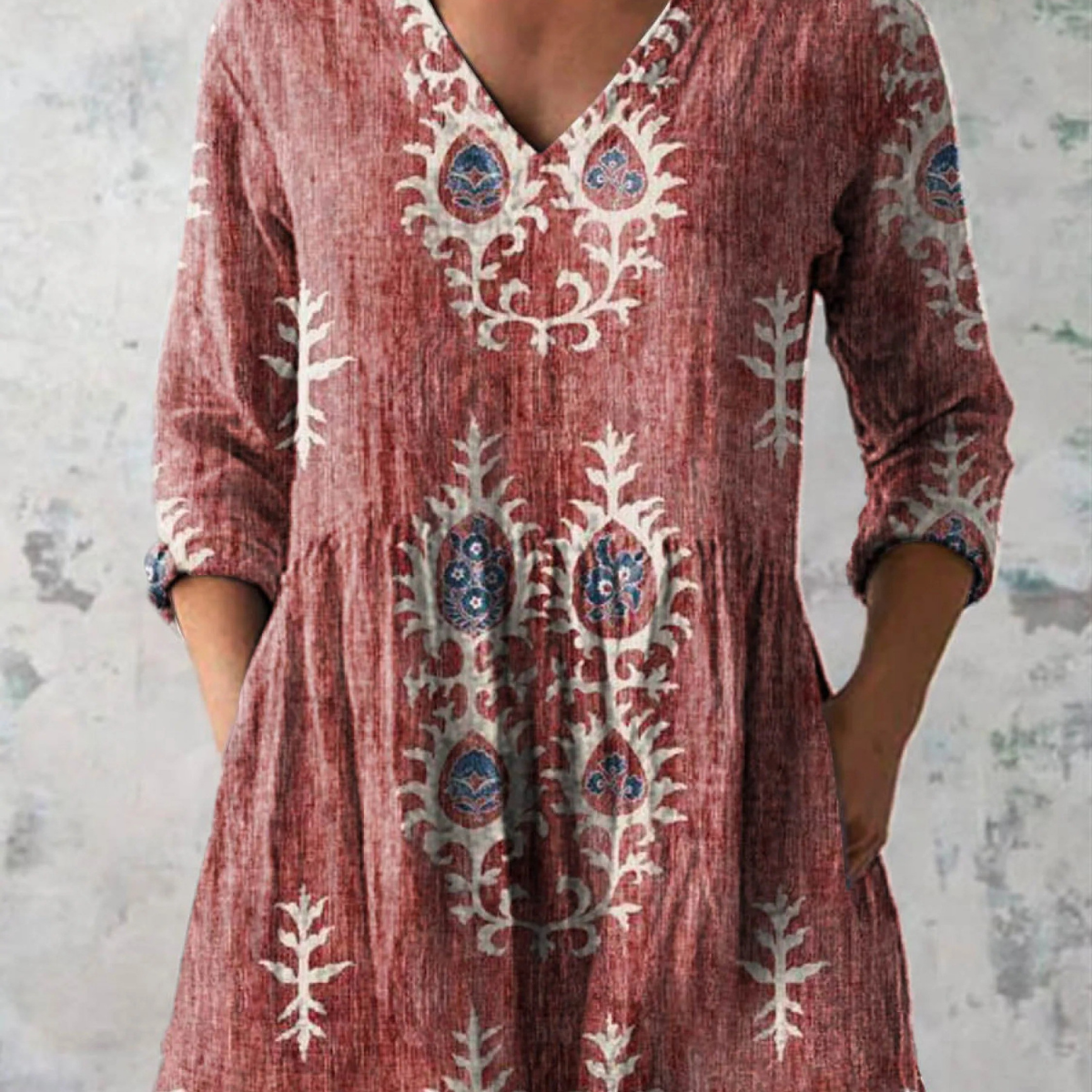Elise | Blouse Longue à Col en V