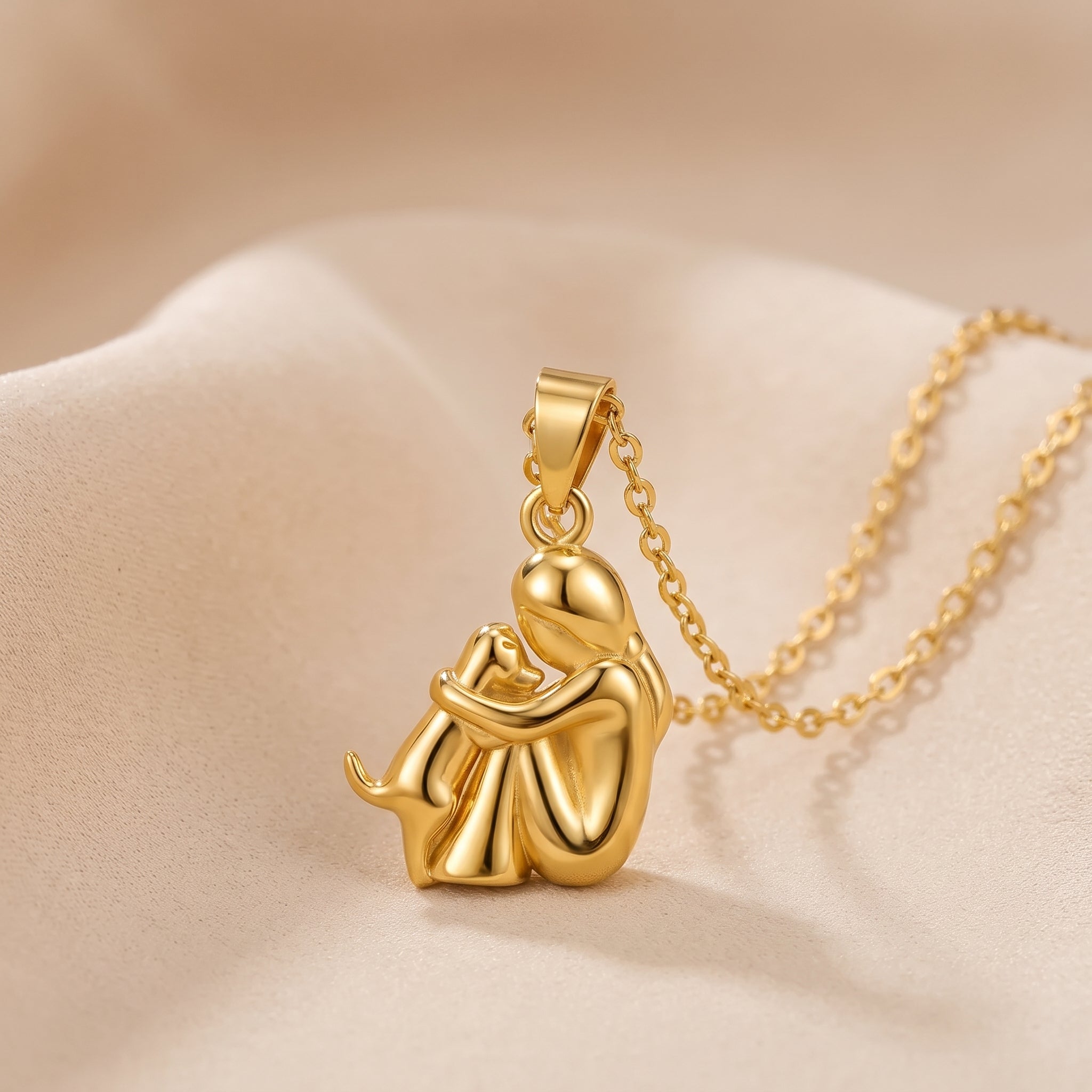 L'Abbraccio Eterno | Collana Donna e Cane