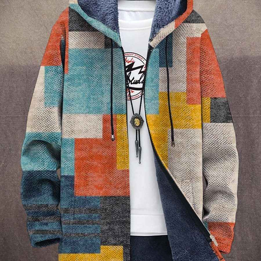 Arianna | Cardigan Bohemien a Fasce Gialle e Rosse