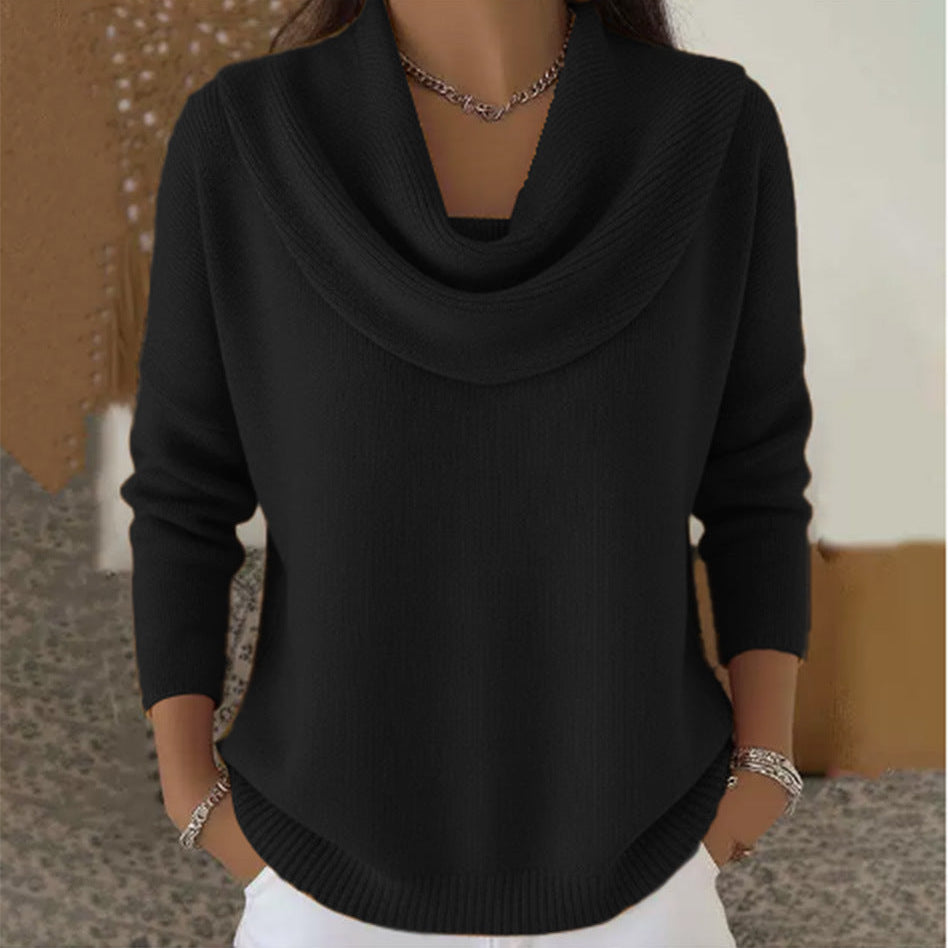 Julia | Maglione con Collo Drappeggiato