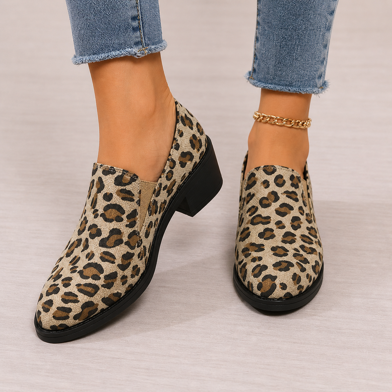 Angelica | Stivaletti Leopardati con Tacco