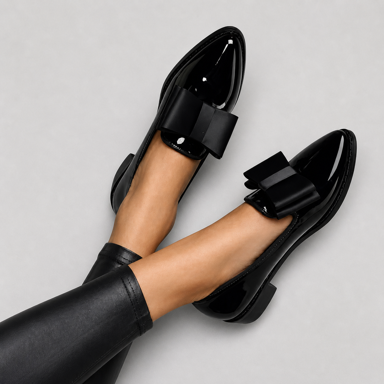 Ilaria | Mocassini Bordeaux e Neri con Fiocco